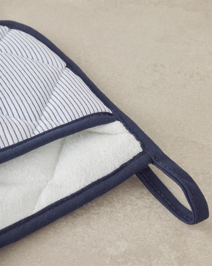 Bumbac 2 Set Set De Bucătărie 18x28 cm+18x18 cm Albastru inchis