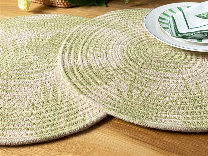 Morris Cotton 2 Set Place Mat 38 cm Green