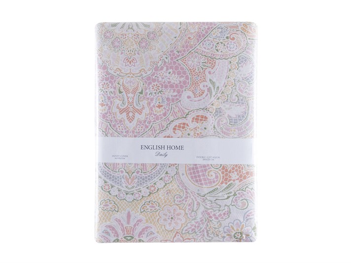 mozaic Cu Bumbac Single Lenjerie De Pat 160x220 cm Roz