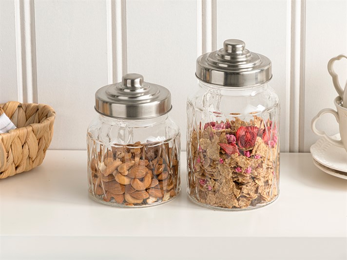 Gemma New Bone China Storing Jar 1000 ml Transparent
