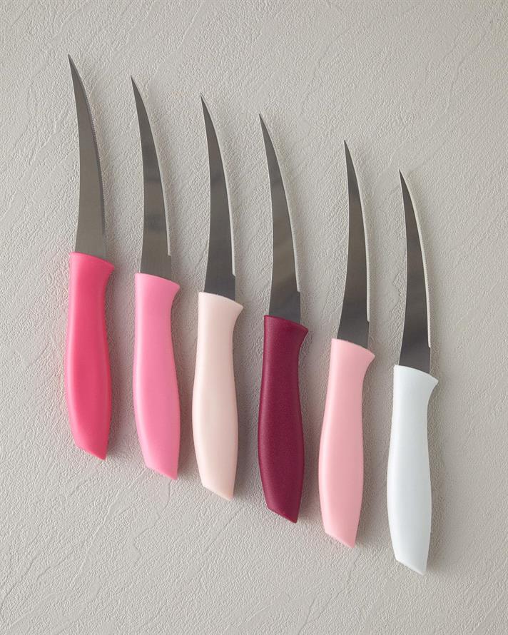 Oțel Set 6 Cuțit 19,5 cm Roz