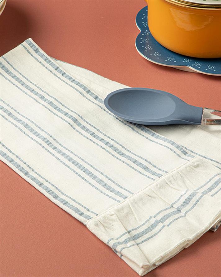 Musy Cotton With Frills Drying Cloth 40x60 cm Blue