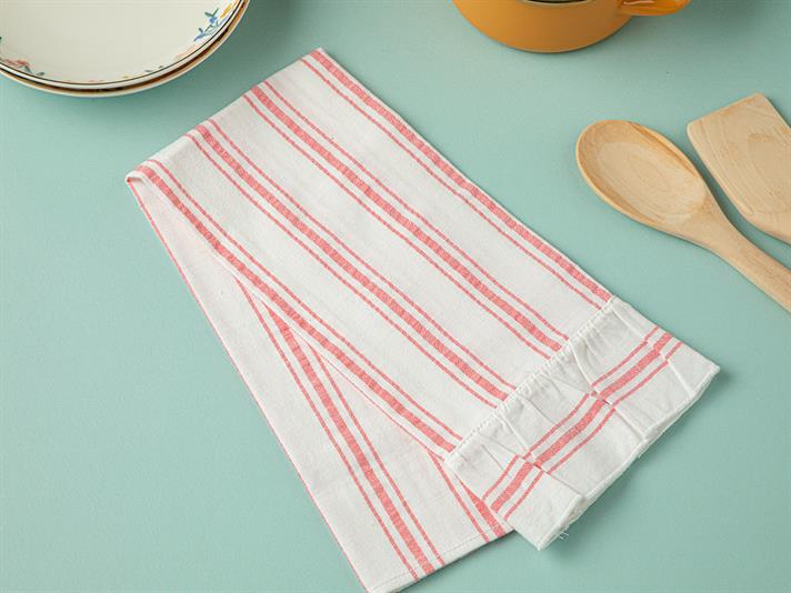 Musy Cotton With Frills Drying Cloth 40x60 cm DarkPink