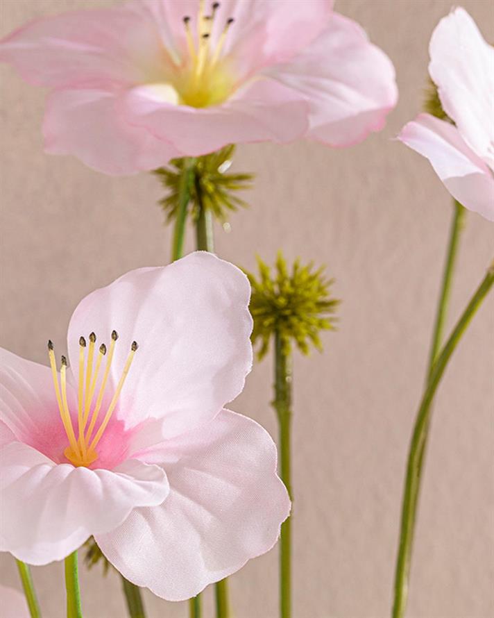 Narcissus Plastic Artificial Flower - One Pc 60 cm Pink