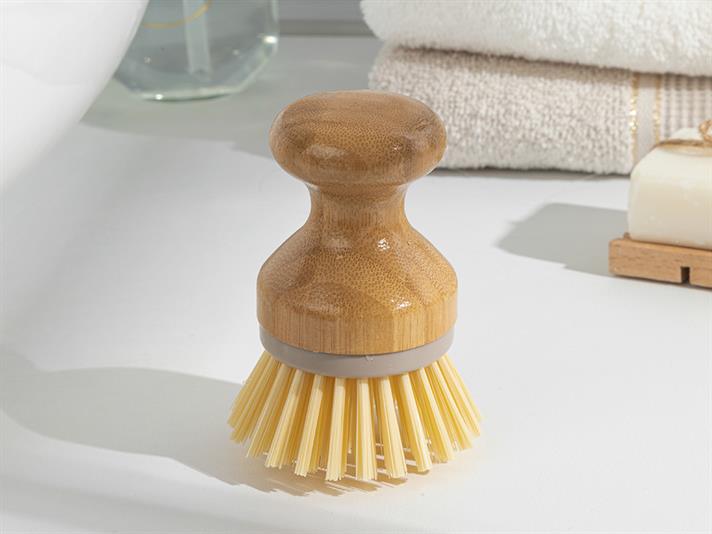 Natură Bambus Perıe De Curățat 6*6*9.5Cm Cafea.