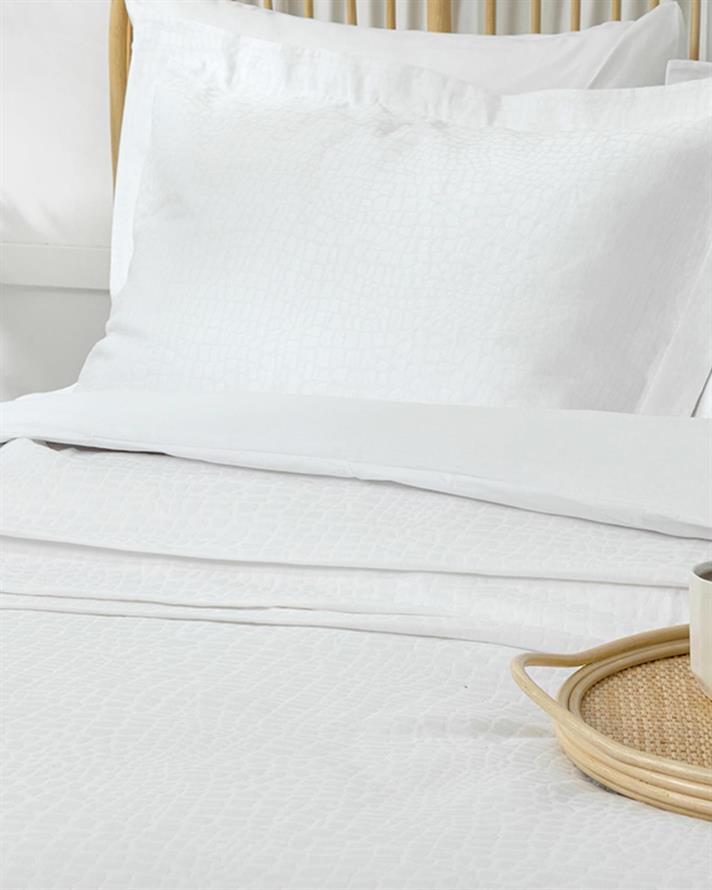 natură Țesătură Jacquard Single Set Pătură De Vară 160x230 cm Alb