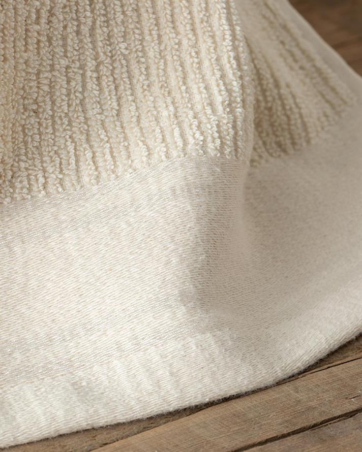 Natura Stripe Cotton Hand Towel 30x40 cm Beige