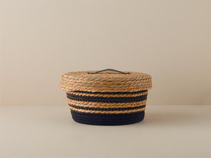Natura Stripe Straw Basket