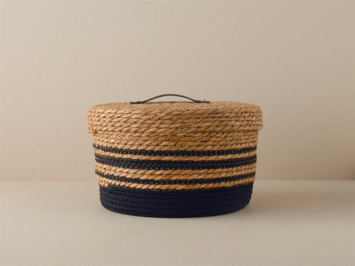 Cutie de depozitare, Natura Stripe, rachita, 32x16 cm, natural