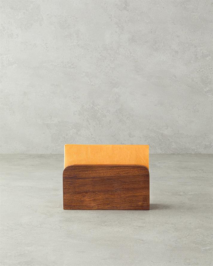 Natural Iroco Suport Șervețele 17x5x9 cm Cafeniu