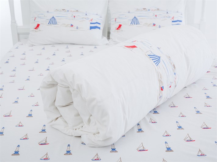 Navigați departe Cu Bumbac Single Lenjerie De Pat 160x220 cm Albastru