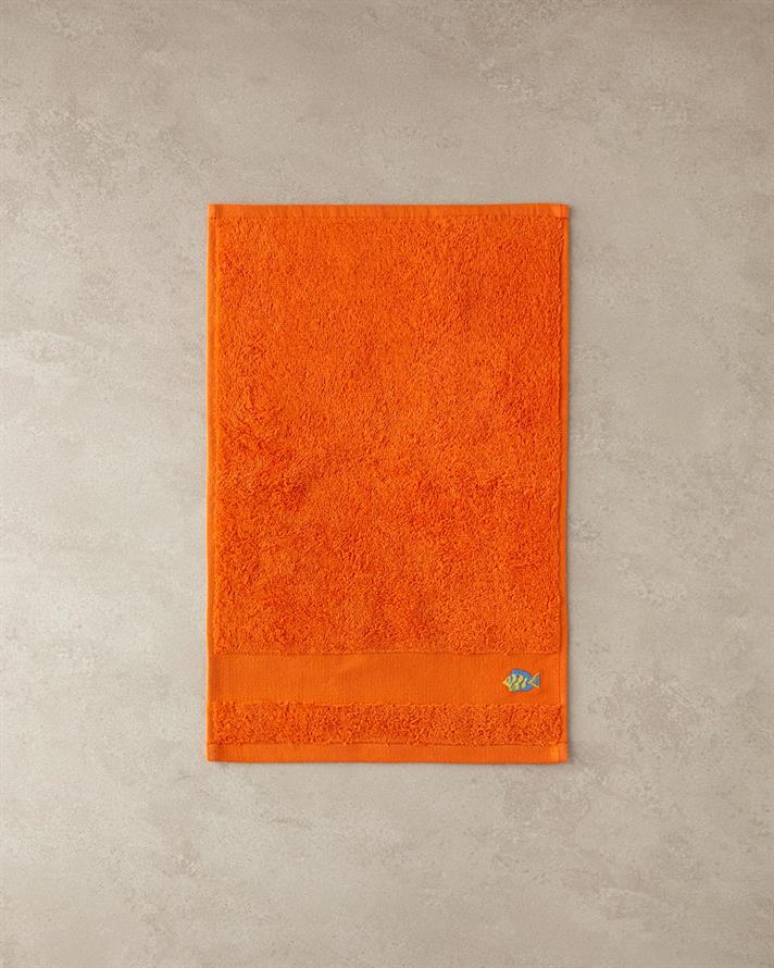 Cu Bumbac Brodat Prosop De Mâini 30x45 cm Portocaliu
