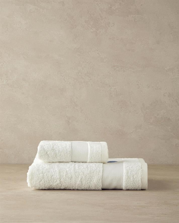 Cu Bumbac Brodat Prosop De Mâini 30x45 cm Ecru