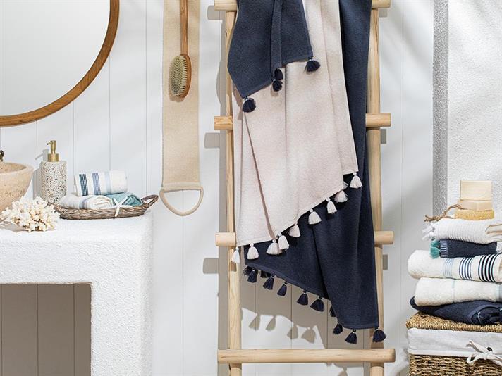 Nico Cottony Fringed Bath Towel 70x140 cm Anthracite