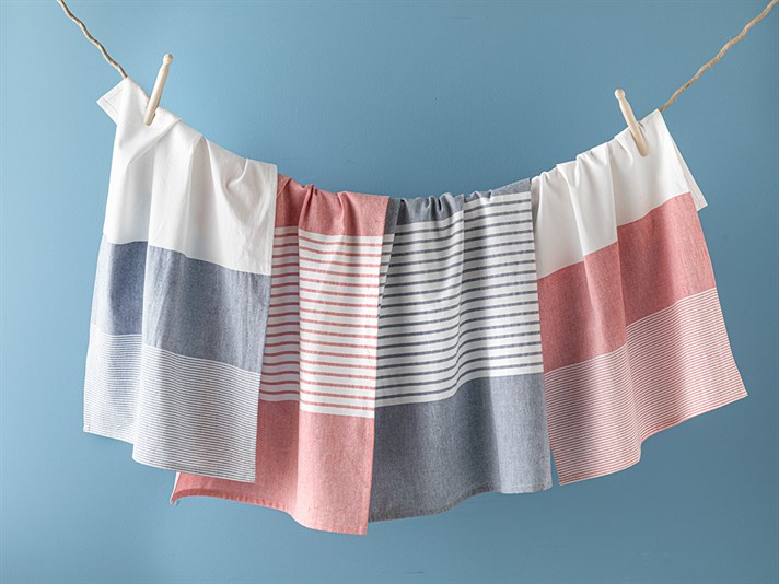 Nifty Striped Cotton Drying Cloth 40x60 cm Red