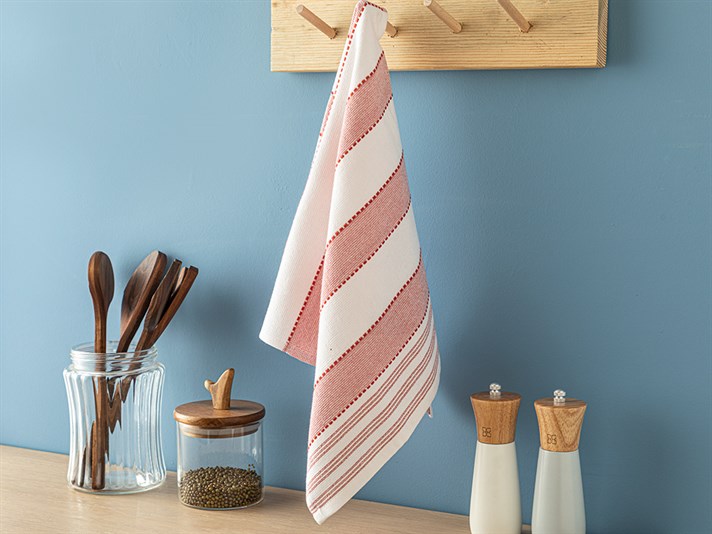 Nifty Striped Cotton Drying Cloth 40x60 cm Red