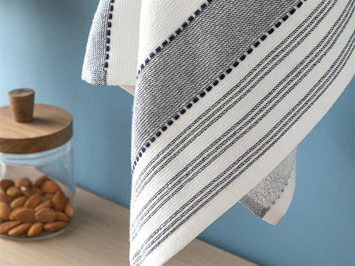 Nifty Striped Cotton Drying Cloth 40x60 cm Navy Blue