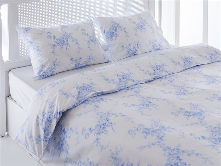 Nilai Cu Bumbac Single Lenjerie De Pat 160x220 cm Albastru