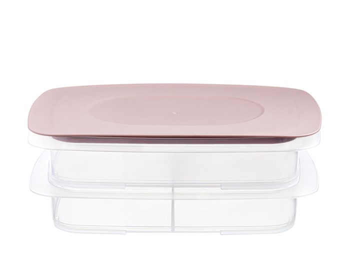 Nish Plastic 2 Set Storage Box Set 2x1,35 Lt Pink