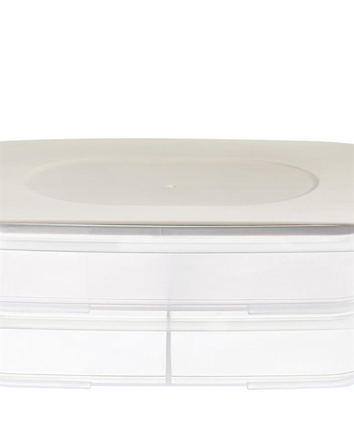 Nish Plastic 2 Set Storage Box Set 2x1,35 Lt Beige