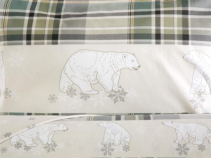 North Pole Bumbac Single Set Lenjerie De Pat 160x220 cm Bej