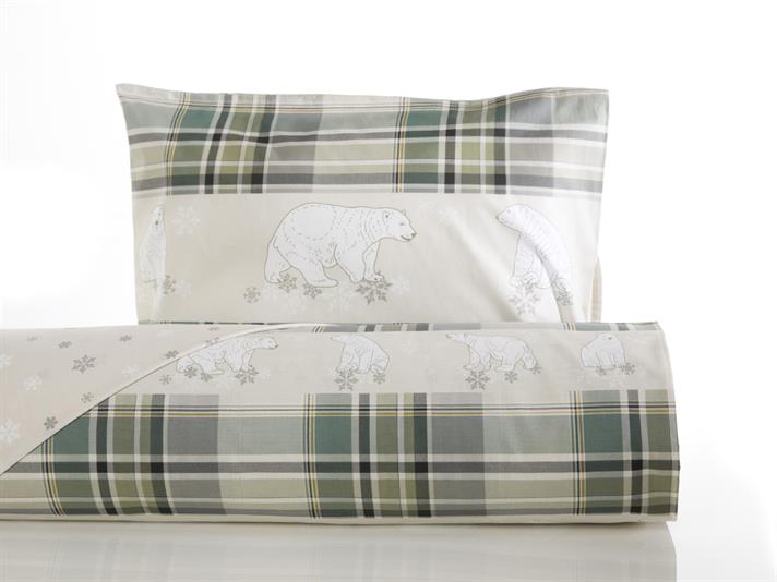 North Pole Bumbac Single Set Lenjerie De Pat 160x220 cm Bej