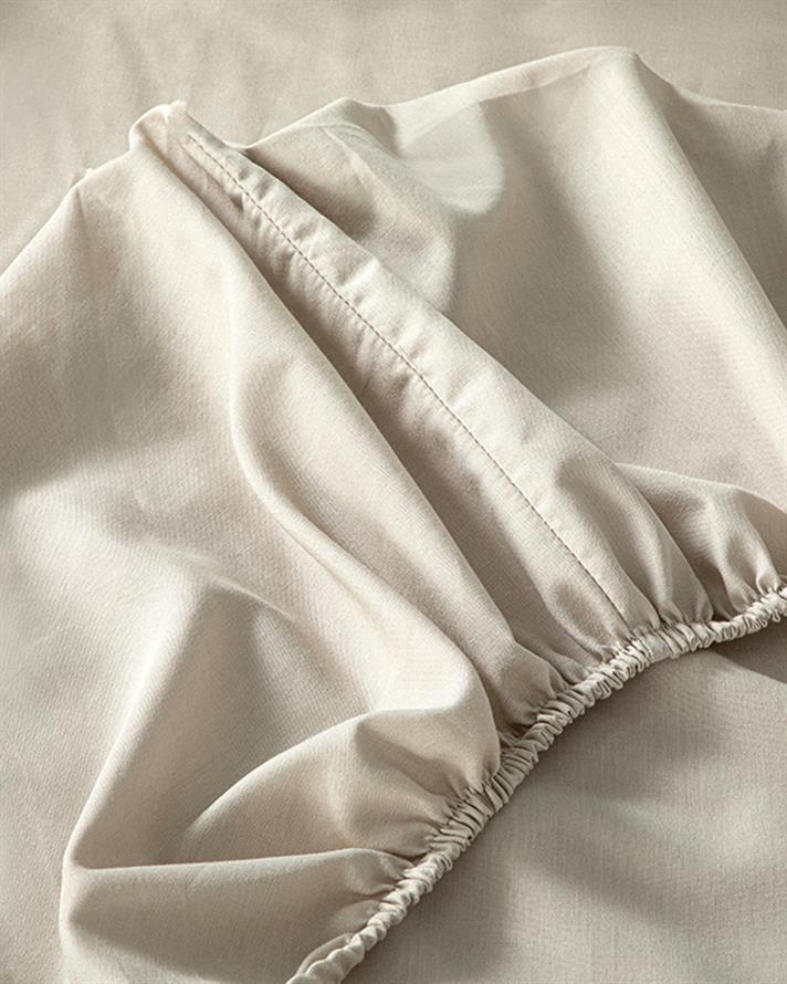 Novella Set Lenjerie De Pat Single - Set Lenjerie De Pat Bumbac & Viscoză | English Home, 160 x 220 cm, Bej