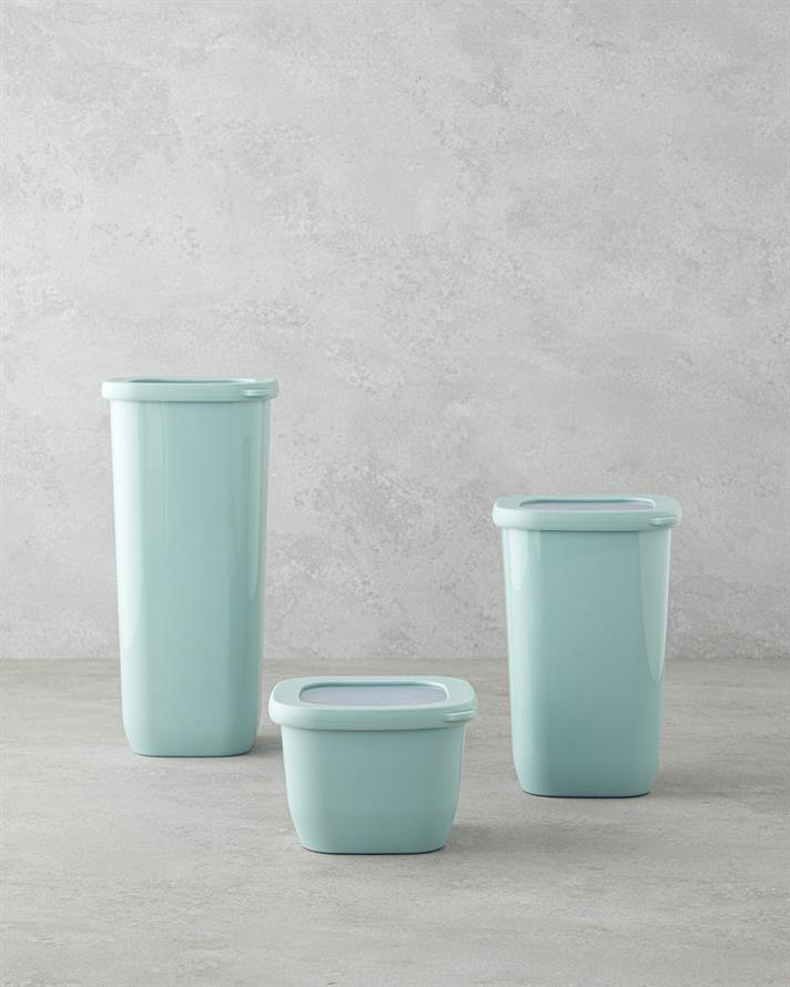 Novia Plastic Cu 3 Piese Borcan 550 ml-1200 ml-1700 ml Verde deschis