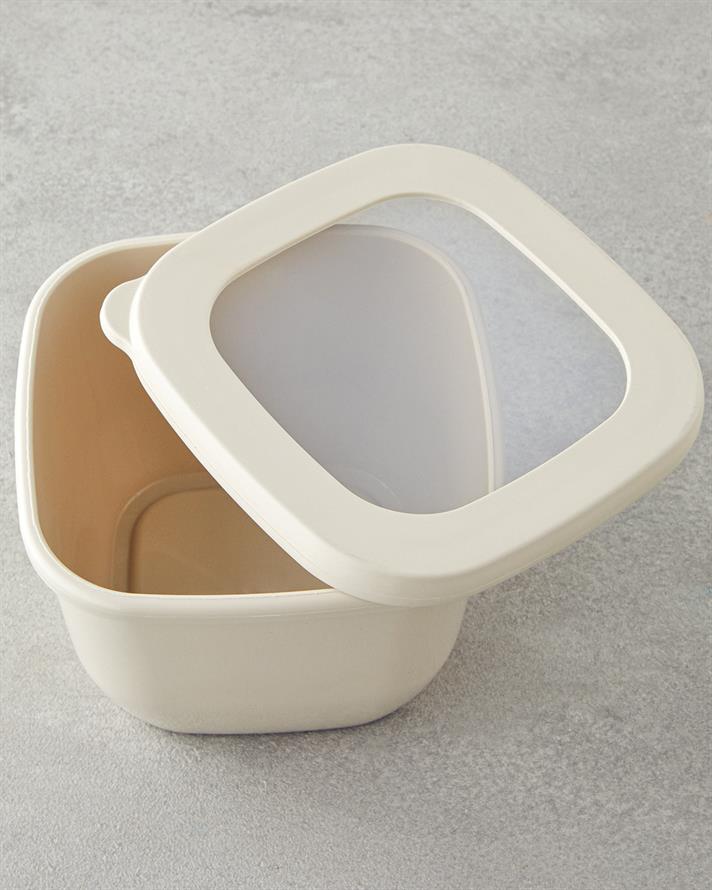 Novia Plastic Cu 3 Piese Borcan 550 ml-1200 ml-1700 ml Crem.