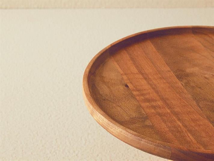 Bubble Wood Nuc Cu Picior Stand Pentru Chec 28 cm Maro