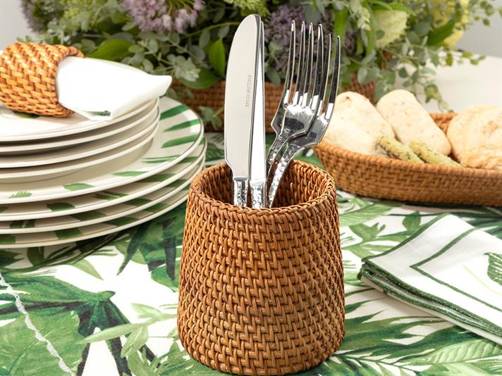 Nude Rattan Spoon Holder 9,5X10 CM Light Brown.