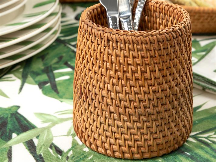 Nude Rattan Spoon Holder 9,5X10 CM Light Brown.