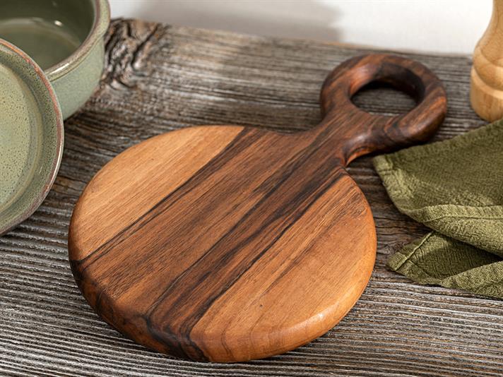 Platou servire, Nuez, lemn de nuc, 27x17 cm, maro