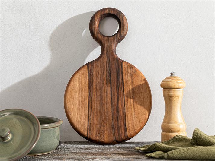 Platou servire, Nuez, lemn de nuc, 27x17 cm, maro