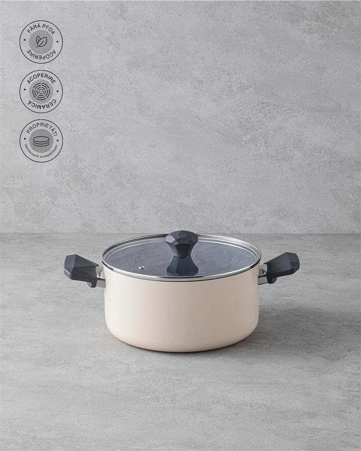 Ceramică Cratiță 24 cm Crem.