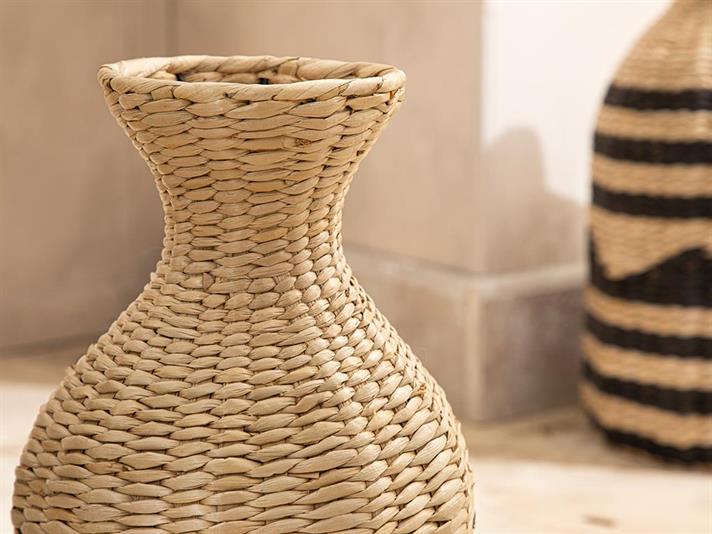 Alba Straw Decorative Object 21x42 cm Natural - Black