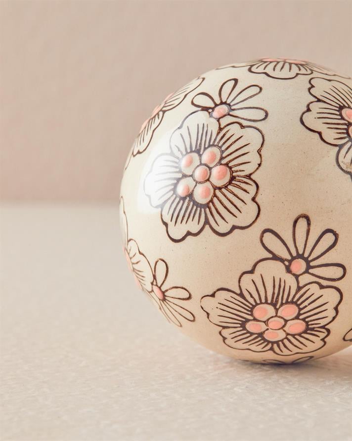 Obiect decorativ, Albino, porțelan, 8 cm, crem