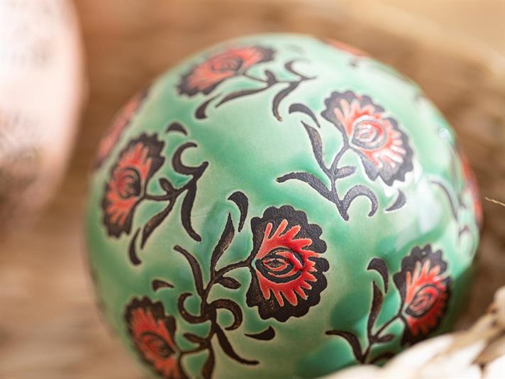 Obiect decorativ, Cabella, porțelan, 7,5 cm, bleu