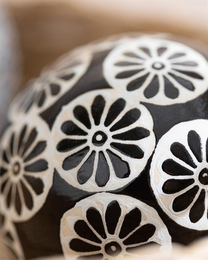 Obiect decorativ, Carra, porțelan, 7,5 cm, negru