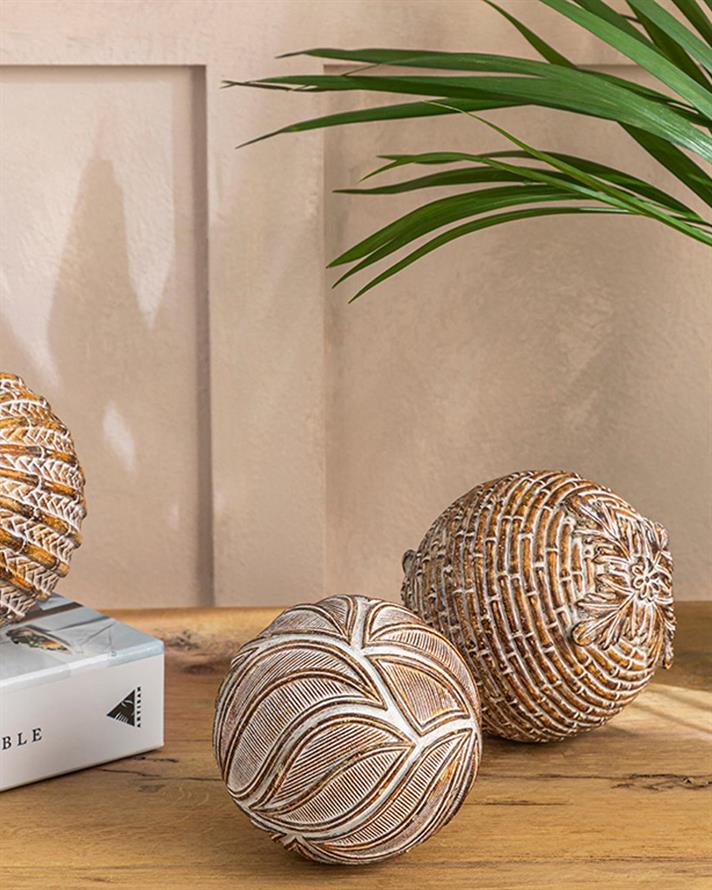 Danny Polyresin Decorative Object 9x9x9 cm Brown