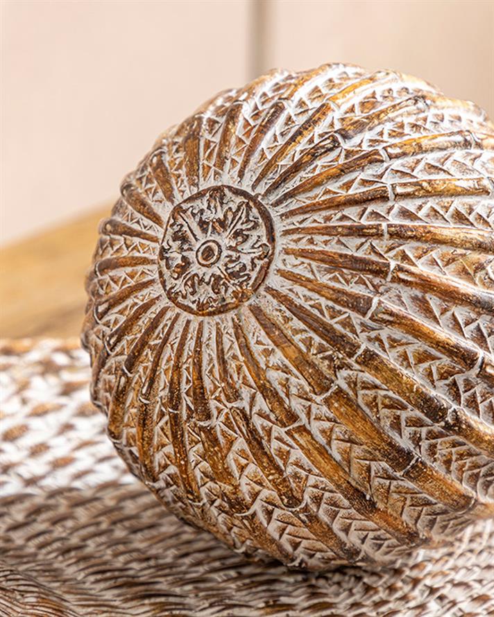 Obiect decorativ, Ebony, polirăsină, 10,5x10,5x10,5 cm, maro