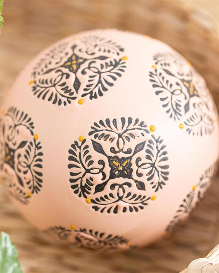 Obiect decorativ, Esfera, porțelan, 10 cm, roz