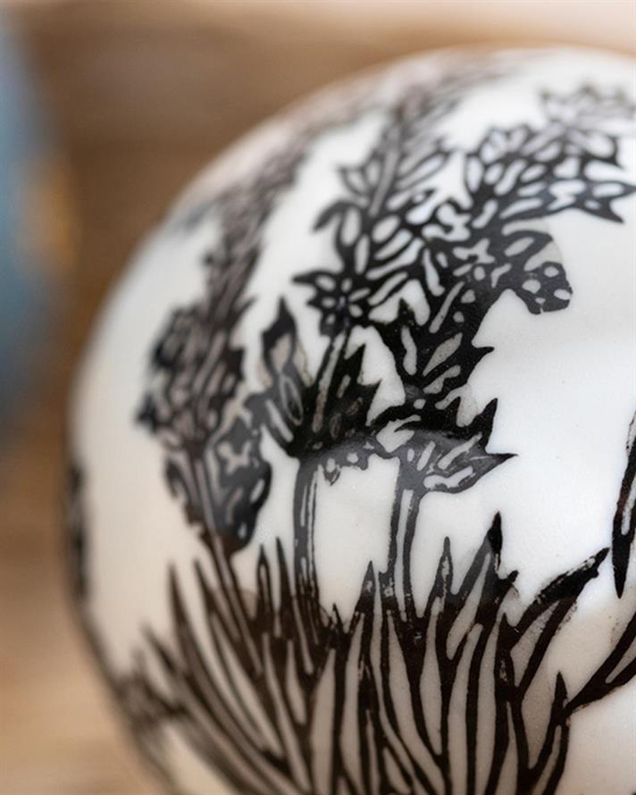 Obiect decorativ, Garcia, porțelan, 8 cm, negru