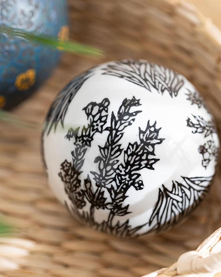 Obiect decorativ, Garcia, porțelan, 8 cm, negru