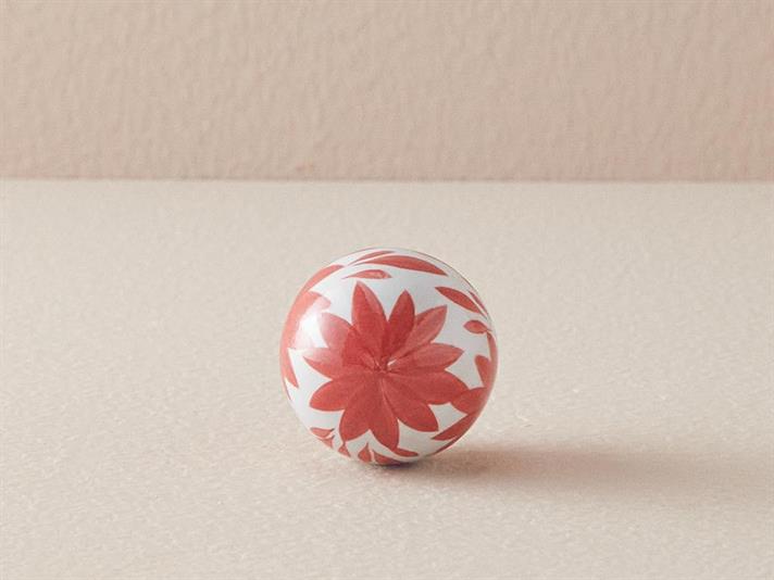 Listra Porcelain Decorative Object 6 cm Red