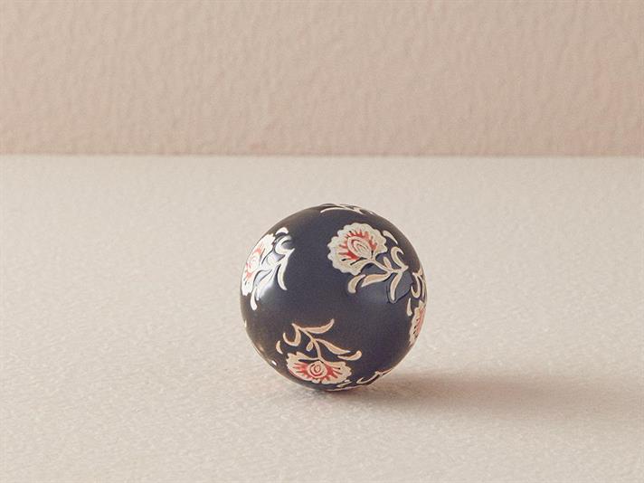 Obiect decorativ, Loretta, porțelan, 6 cm, negru