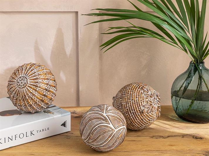 Obiect decorativ, Reny, polirăsină, 10,5x10,5x10,5 cm, maro