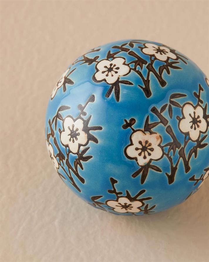 Obiect decorativ, Riva, ceramică, 8 cm, bleu