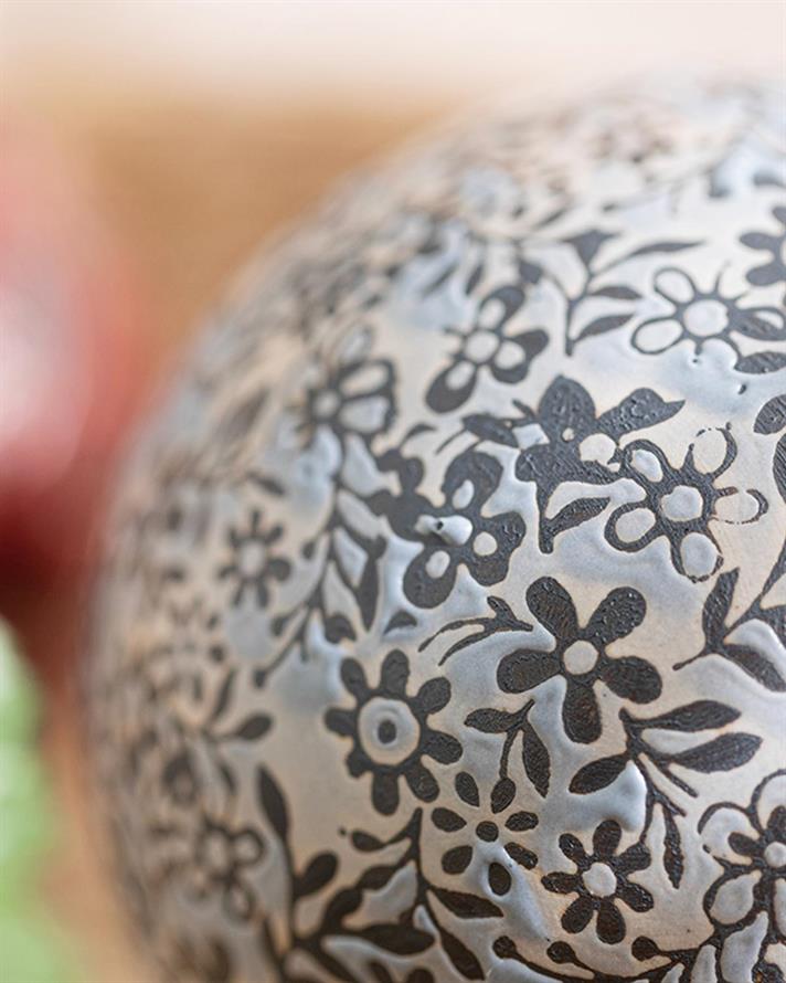 Obiect decorativ, Rivera, porțelan, 10 cm, negru