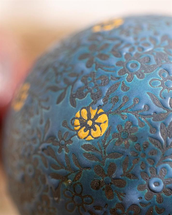 Obiect decorativ, Sierra, porțelan, 10 cm, bleu